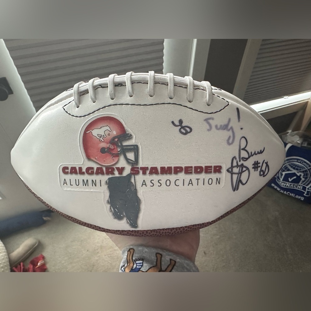 Signed Calgary Stampeders Football
